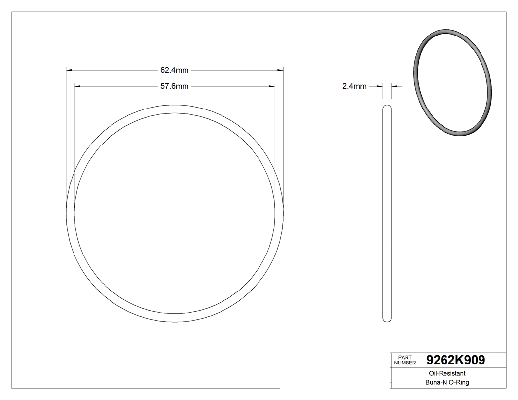 Technical drawing - 9262K909